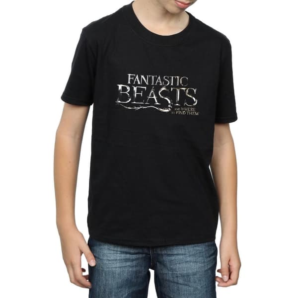 Fantastic Beasts T-shirt med textlogga för pojkar