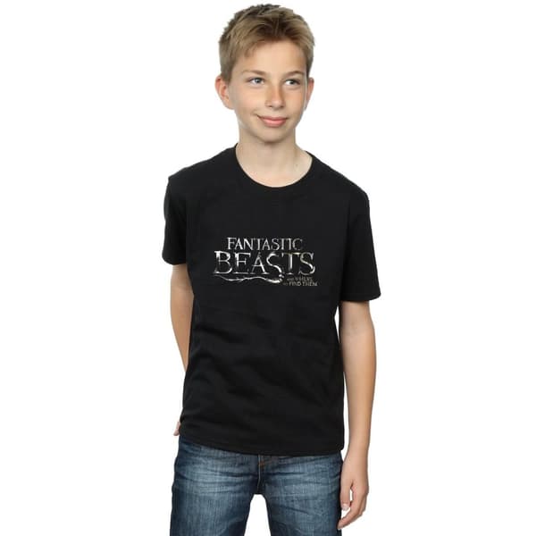 Fantastic Beasts T-shirt med textlogga för pojkar