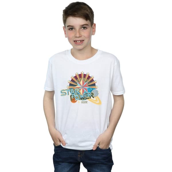 Marvel Boys Captain Marvel Star Power T-Shirt