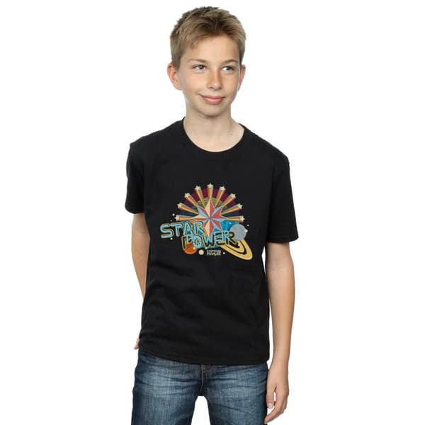 Marvel Boys Captain Marvel Star Power T-Shirt
