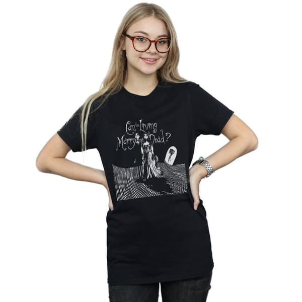 Corpse Bride Dam/Tjej Marry The Dead Boyfriend T-shirt i bomull