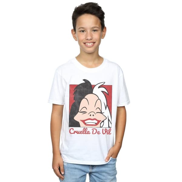 Disney Boys Cruella De Vil Cropped Head T-Shirt