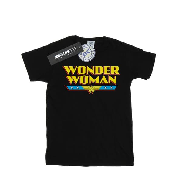 DC Comics Pojkar - Wonder Woman - T-shirt med textlogga Black 9-11 Years