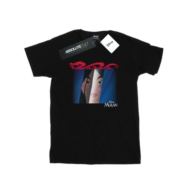 Disney Mulan Face Peep T-shirt för pojkar Black 5-6 Years