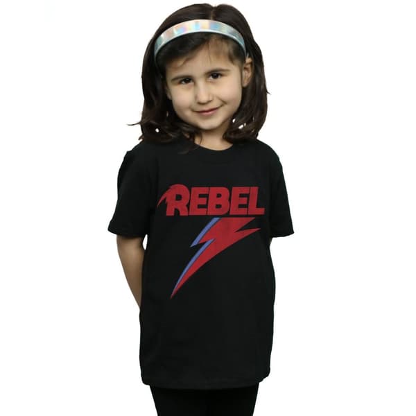 David Bowie Girls Distressed Rebel Cotton T-Shirt