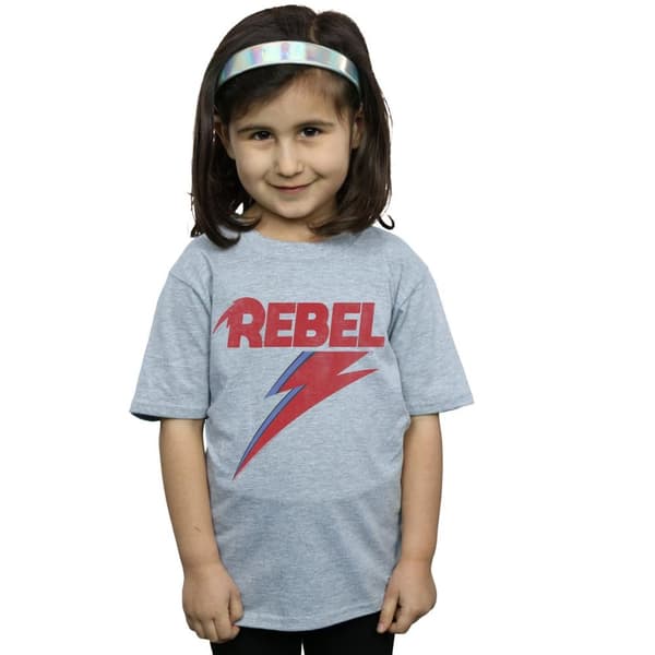 David Bowie Girls Distressed Rebel Cotton T-Shirt
