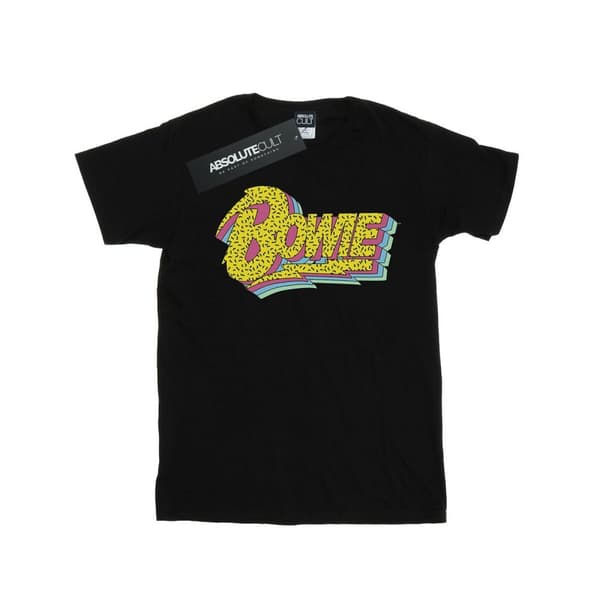 David Bowie Girls Moonlight 90s Logo Cotton T-Shirt
