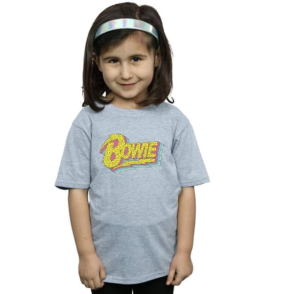 David Bowie Girls Moonlight 90s Logo Cotton T-Shirt