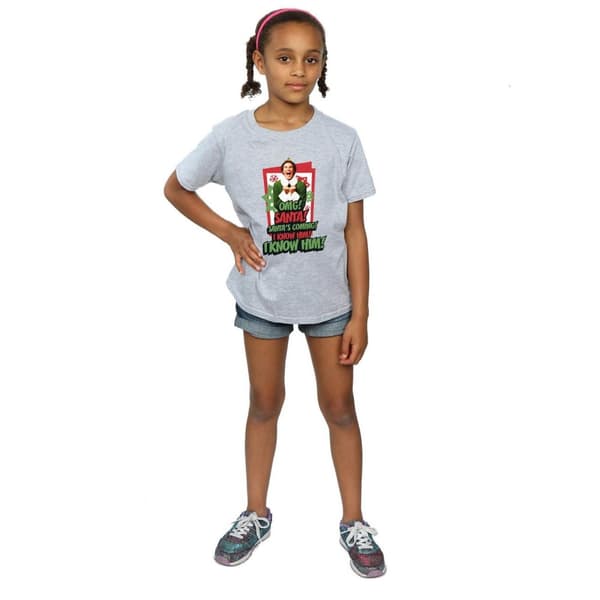 Elf OMG Santa bomulls-T-shirt för flickor
