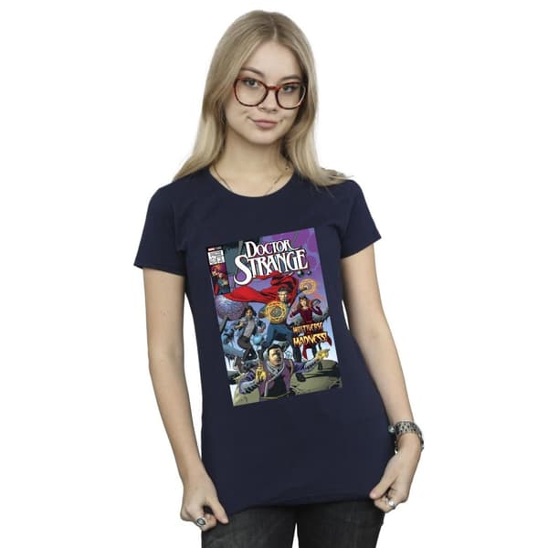 Marvel Womens/Ladies Doctor Strange Comic Circles Cotton T-Shirt