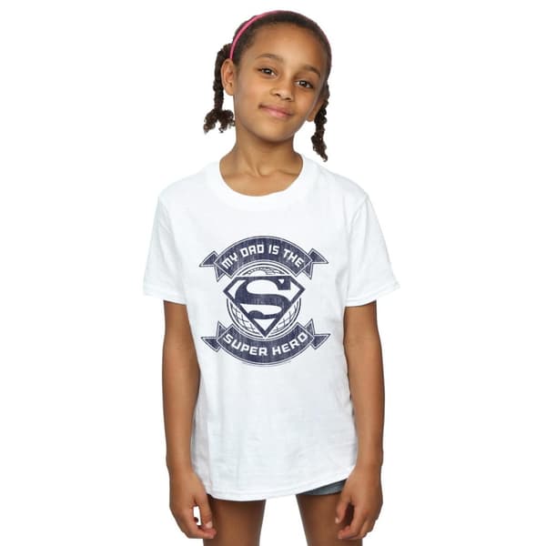 DC Comics Superman My Dad the Superhero bomulls-T-shirt för flickor