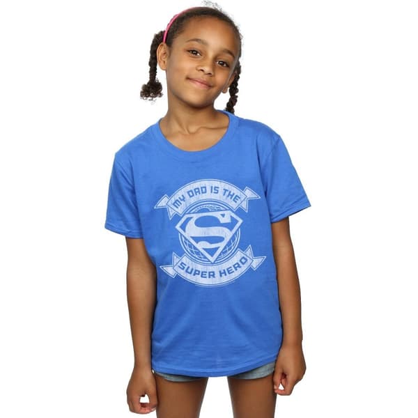 DC Comics Superman My Dad the Superhero bomulls-T-shirt för flickor