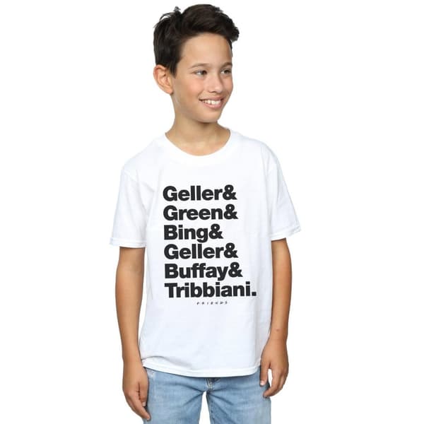 Friends T-shirt med text för efternamn för pojkar