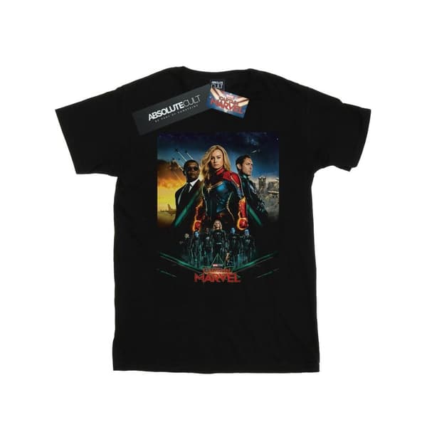 Marvel Pojkar Captain Marvel Movie Starforce Poster T-shirt