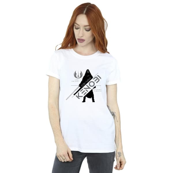 Star Wars Womens/Ladies Obi-Wan Kenobi Jedi Knight Cotton Boyfriend T-Shirt
