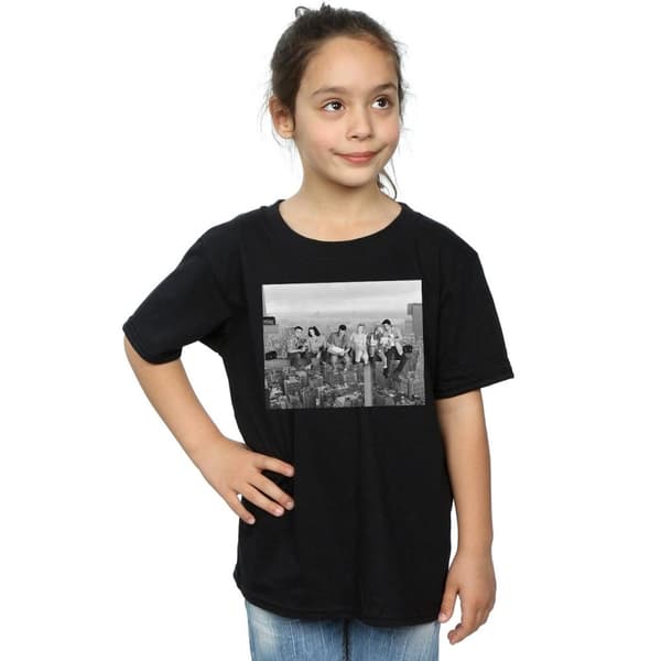 Friends Girls Construction Photo Cotton T-Shirt