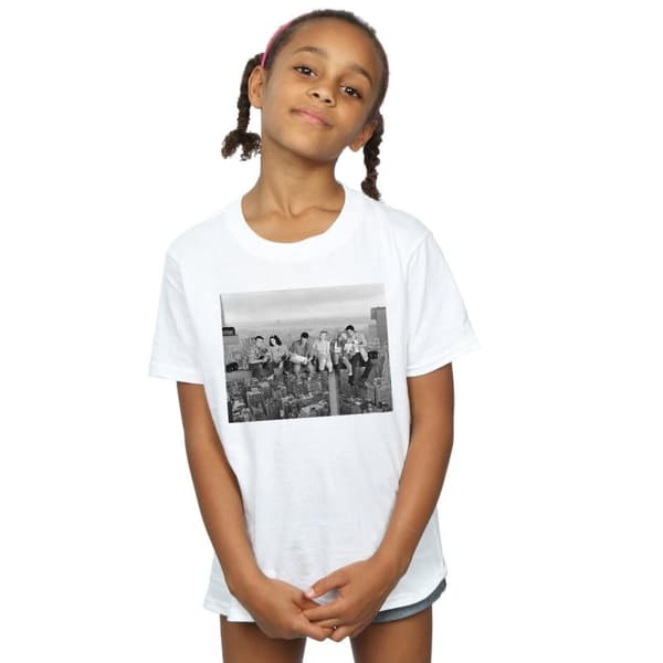 Friends Girls Construction Photo Cotton T-Shirt