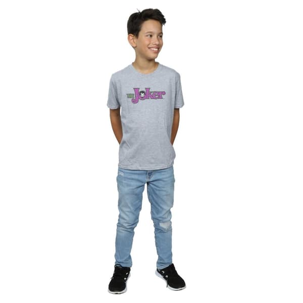DC Comics Pojkar - The Joker - Crackle T-shirt med logotyp