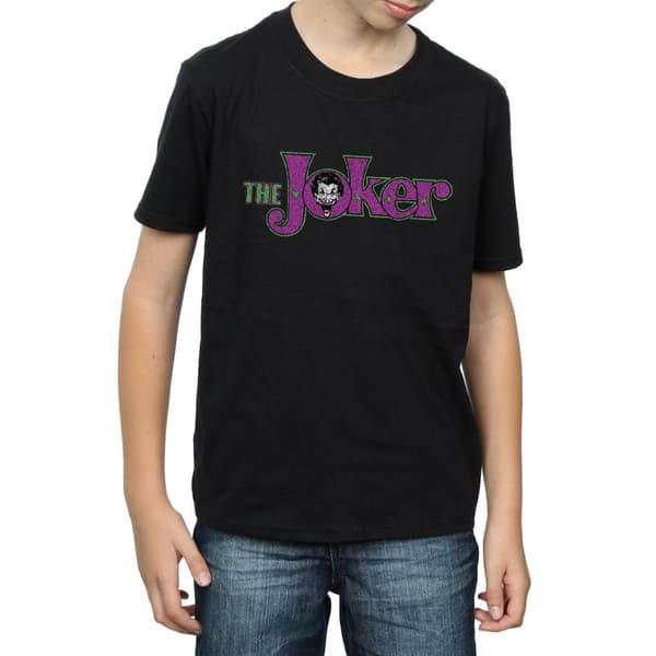 DC Comics Pojkar - The Joker - Crackle T-shirt med logotyp