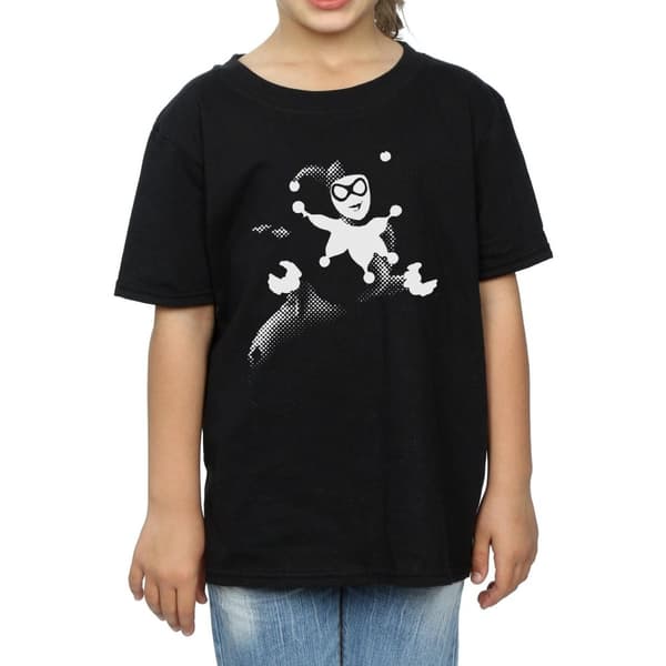 DC Comics Harley Quinn t-shirt i bomull med prickar för flickor