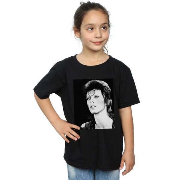 David Bowie T-shirt i bomull med Ziggy-look för flickor