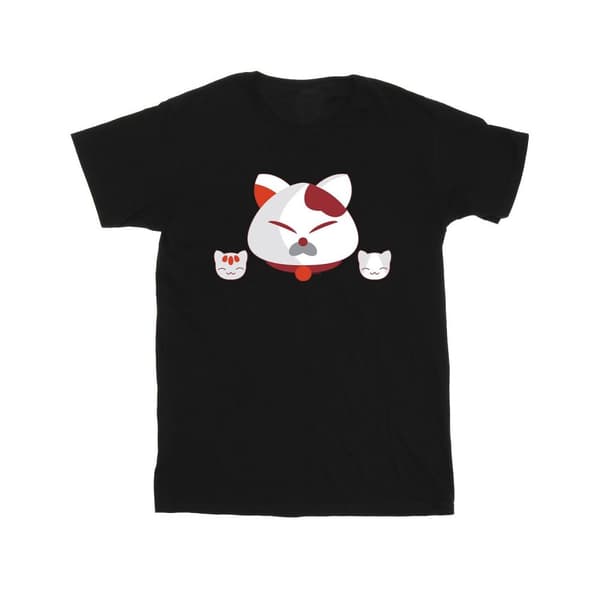 Disney Mens Big Hero 6 Baymax Kitten Heads T-shirt Black 4XL