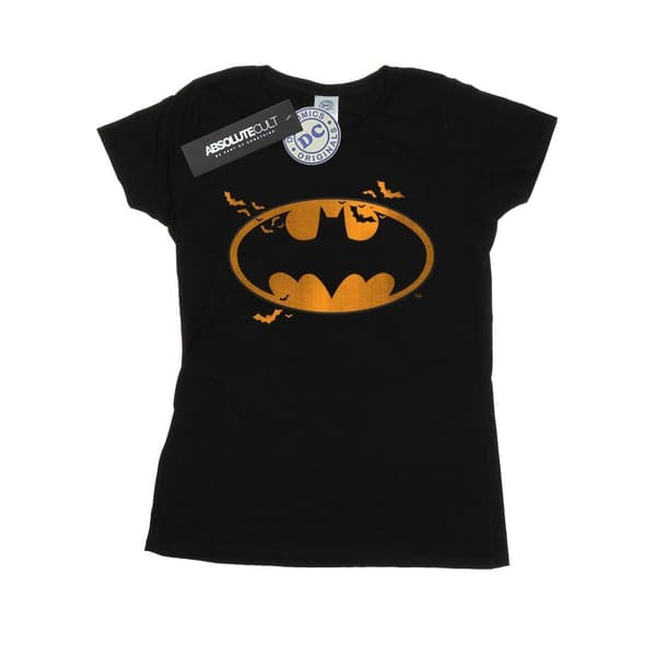 DC Comics Womens/Ladies Batman Halloween Logo Cotton T-Shirt