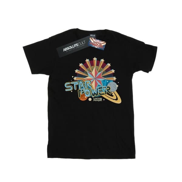 Marvel Dam/kvinnor Captain Marvel Star Power Boyfriend T-shirt i bomull