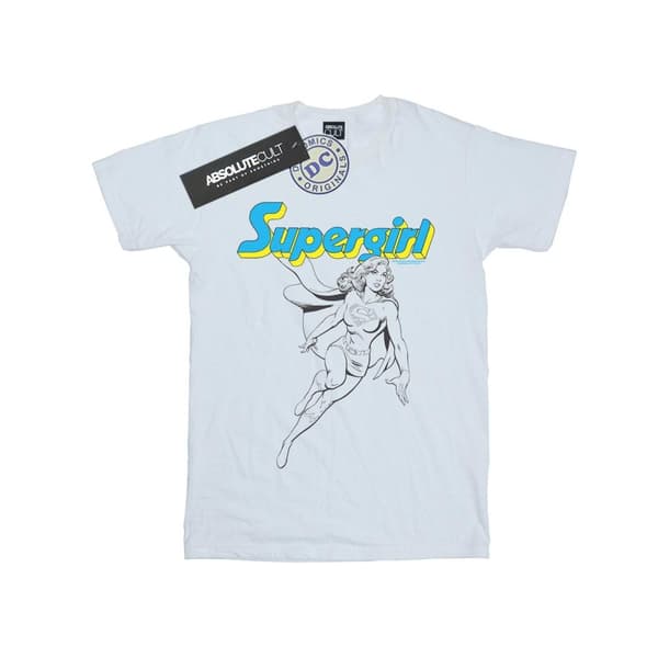 DC Comics Supergirl Mono Action Pose T-shirt i bomull för flickor