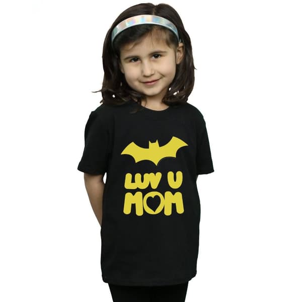 DC Comics Batgirl Luv You Mom bomulls-T-shirt för flickor