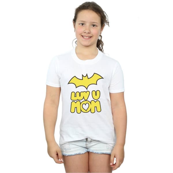 DC Comics Batgirl Luv You Mom bomulls-T-shirt för flickor