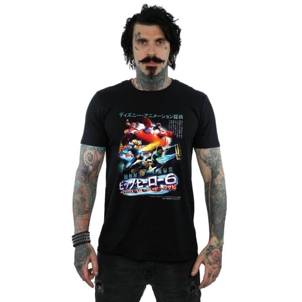 Disney T-shirt med omslag från Big Hero 6 Anime för herrar