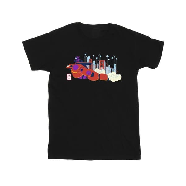 Disney Mens Big Hero 6 Baymax Hiro Bridge T-Shirt