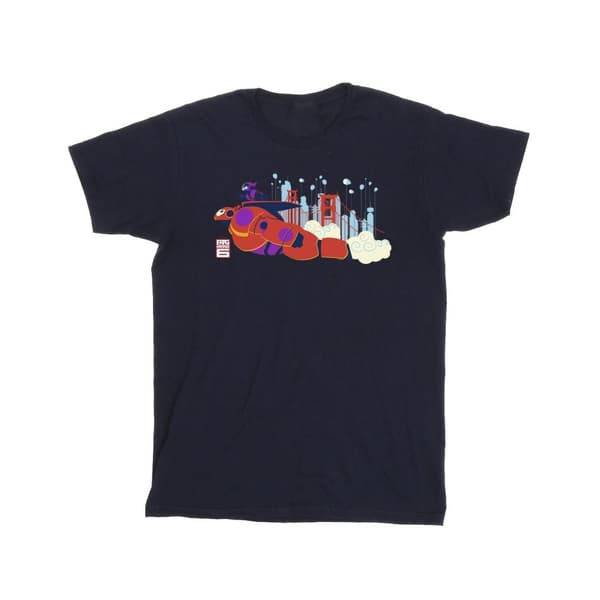 Disney Mens Big Hero 6 Baymax Hiro Bridge T-Shirt