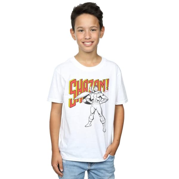 DC Comics Boys Shazam Mono Action Pose T-Shirt