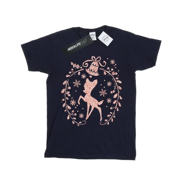 Disney Boys Bambi Christmas Wreath T-Shirt