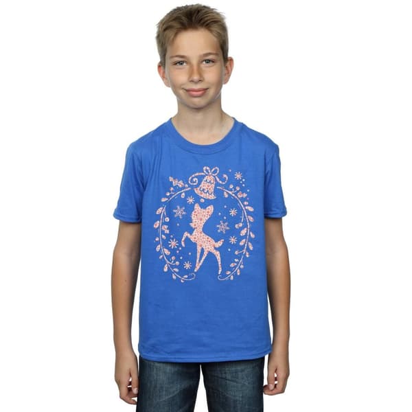 Disney Boys Bambi Christmas Wreath T-Shirt