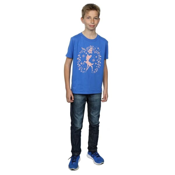 Disney Boys Bambi Christmas Wreath T-Shirt