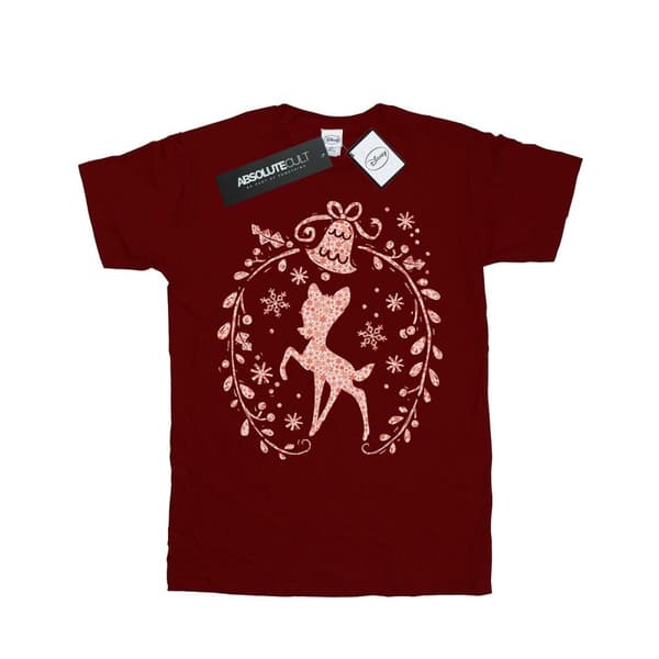 Disney Boys Bambi Christmas Wreath T-Shirt