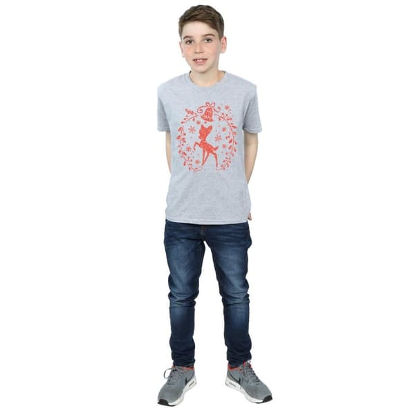 Disney Boys Bambi Christmas Wreath T-Shirt