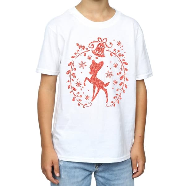 Disney Boys Bambi Christmas Wreath T-Shirt