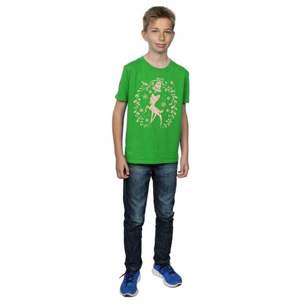 Disney Boys Bambi Christmas Wreath T-Shirt
