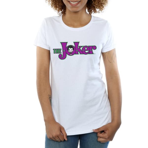 DC Comics Womens/Ladies The Joker Text Logo Cotton T-Shirt