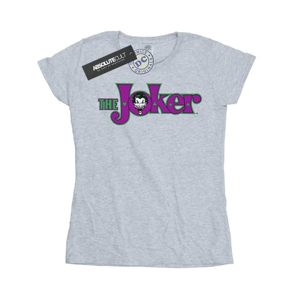 DC Comics Womens/Ladies The Joker Text Logo Cotton T-Shirt