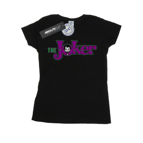 DC Comics Womens/Ladies The Joker Text Logo Cotton T-Shirt