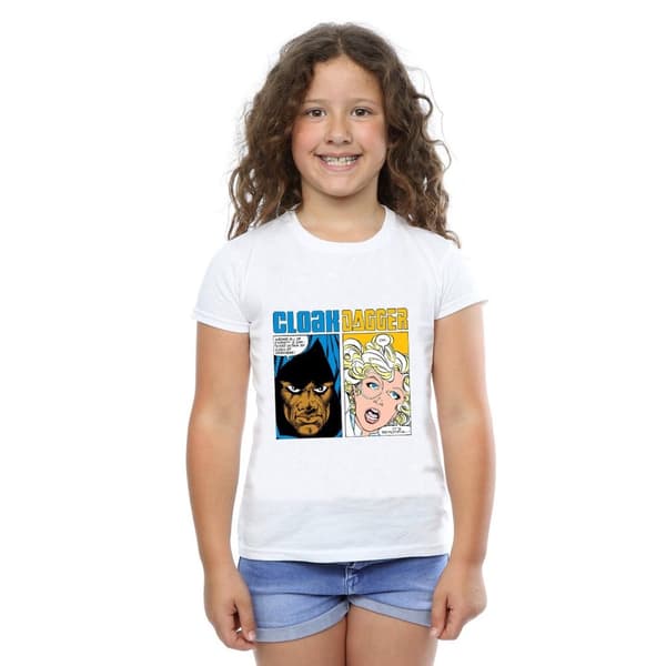 Marvel Girls Cloak And Dagger Comic Panels Cotton T-Shirt