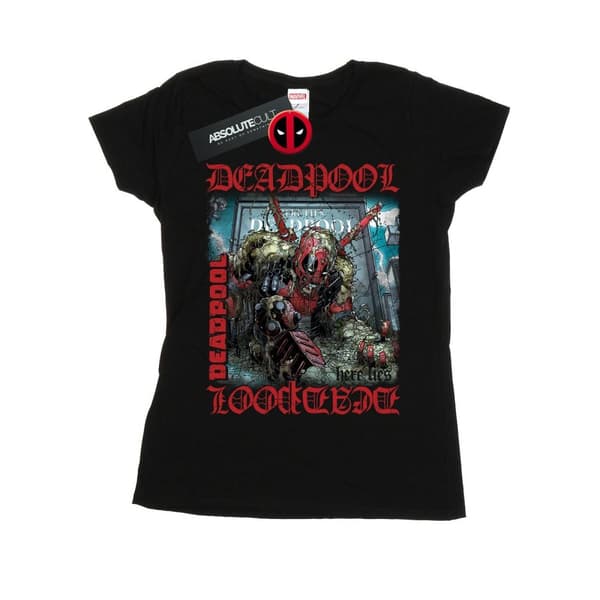 Marvel Womens/Ladies Deadpool Here Lies Deadpool Cotton T-Shirt