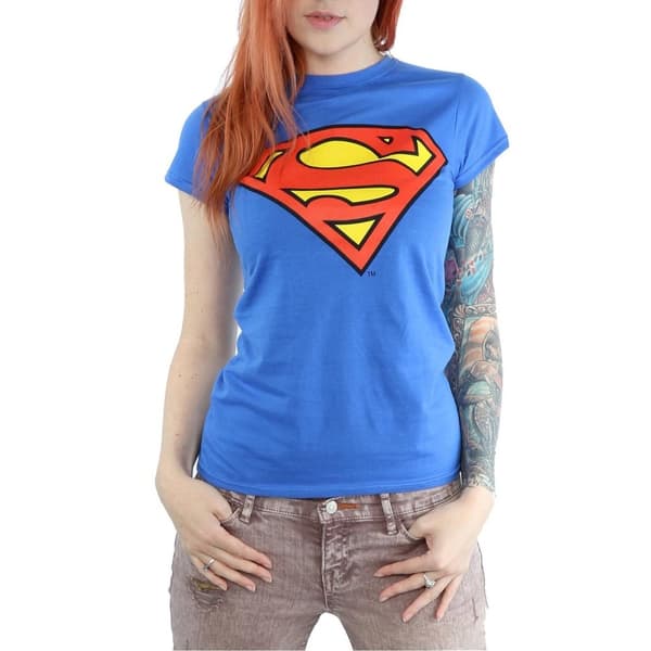 DC Comics Womens/Ladies Superman Logo Cotton T-Shirt