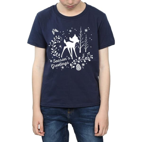 Disney Boys Bambi Christmas Greetings T-Shirt