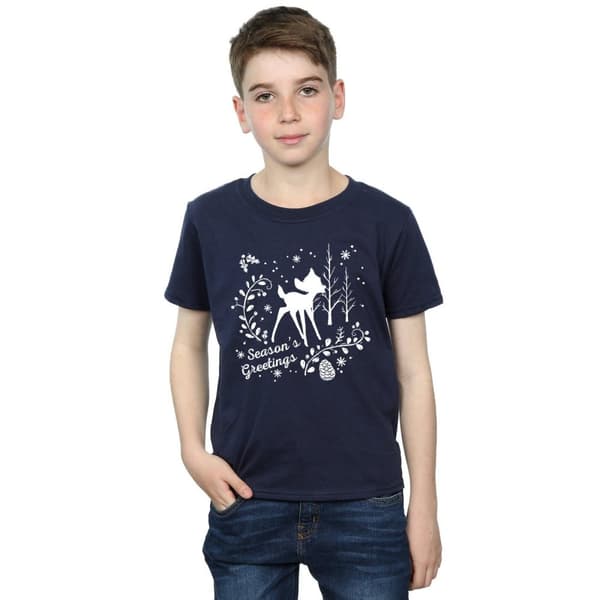 Disney Boys Bambi Christmas Greetings T-Shirt